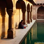 Home 11 델리의 숨은 명소들 - **Prompt 1: Serene Golden Hour at Agrasen ki Baoli**
A breathtaking, deep stepwell in Delhi, Agr...