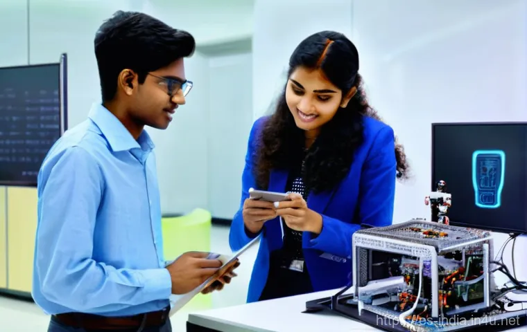 인도의 교육 시스템과 IT 전문가 배출 - **Prompt:** A dynamic, brightly lit modern university campus in India, specifically designed for tec...
